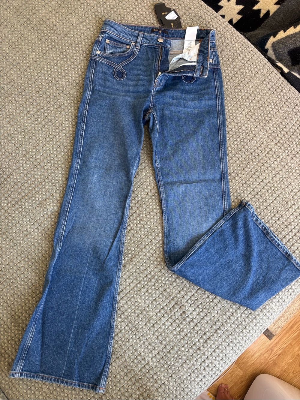 Maje Women's Dark Blue Flare Jeans size 27